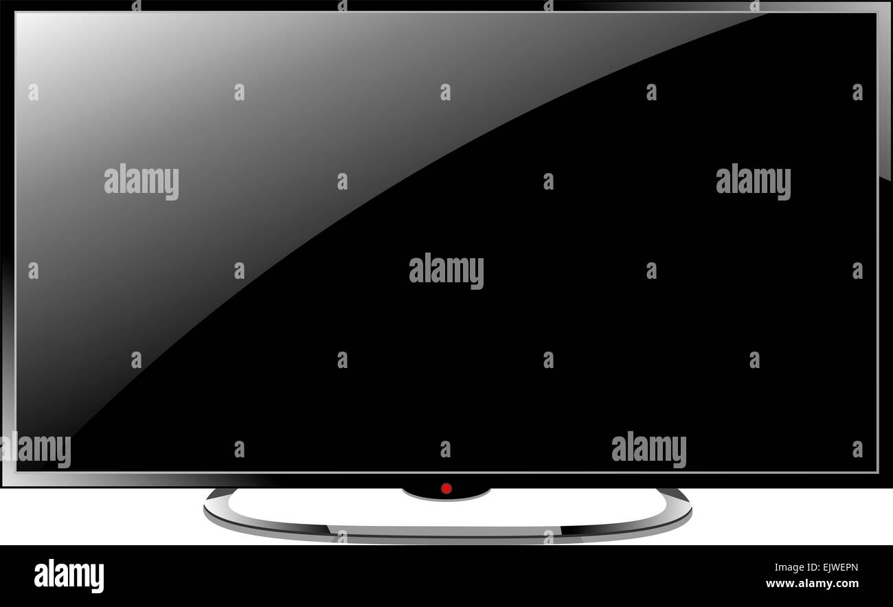 TV flat screen lcd, plasma realistic illustration Stock Photo - Alamy