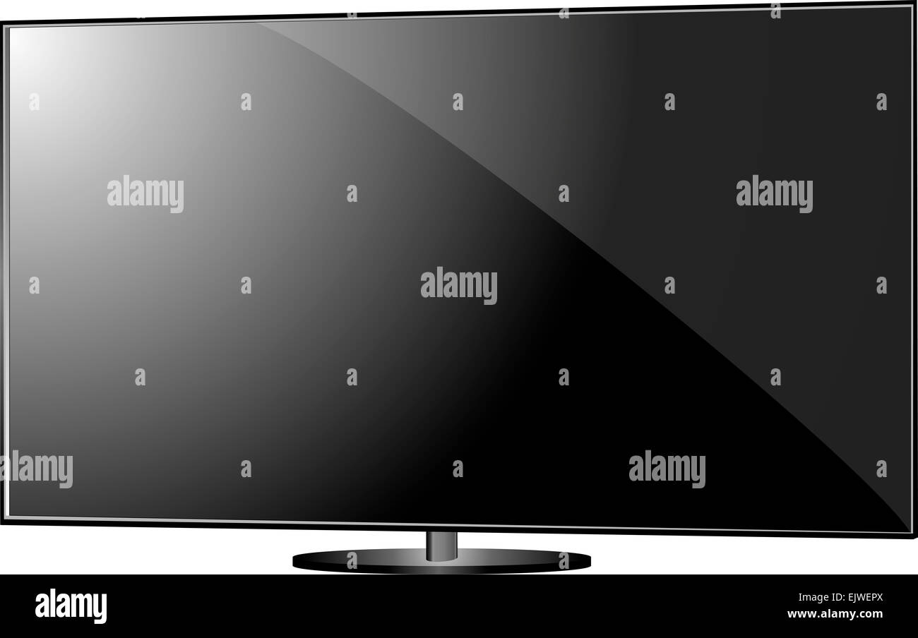 TV flat screen lcd, plasma realistic illustration Stock Photo - Alamy