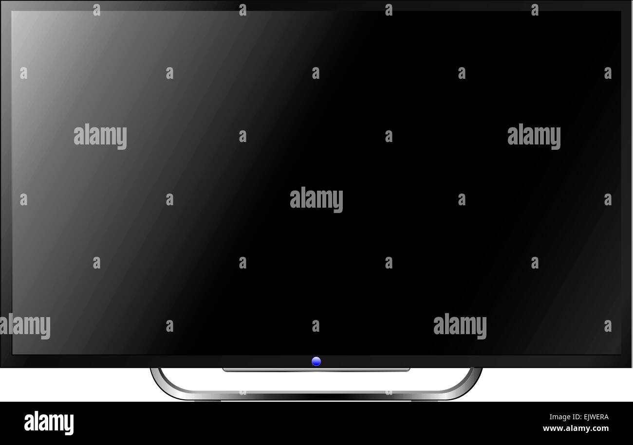 TV flat screen lcd, plasma realistic illustration Stock Photo Alamy