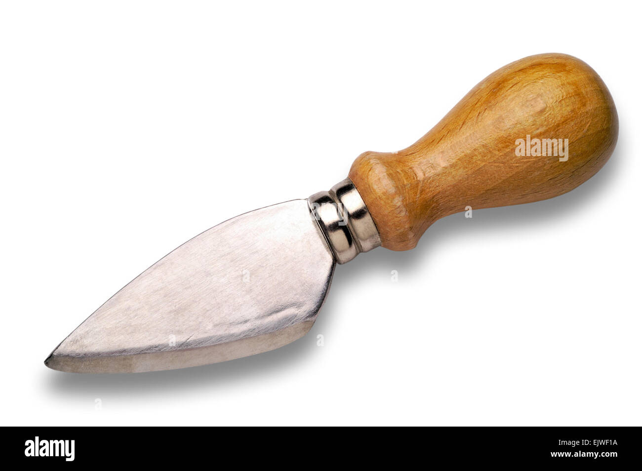 Knife for cutting Parmesan ( hard cheese ) with clipping path Stock Photo