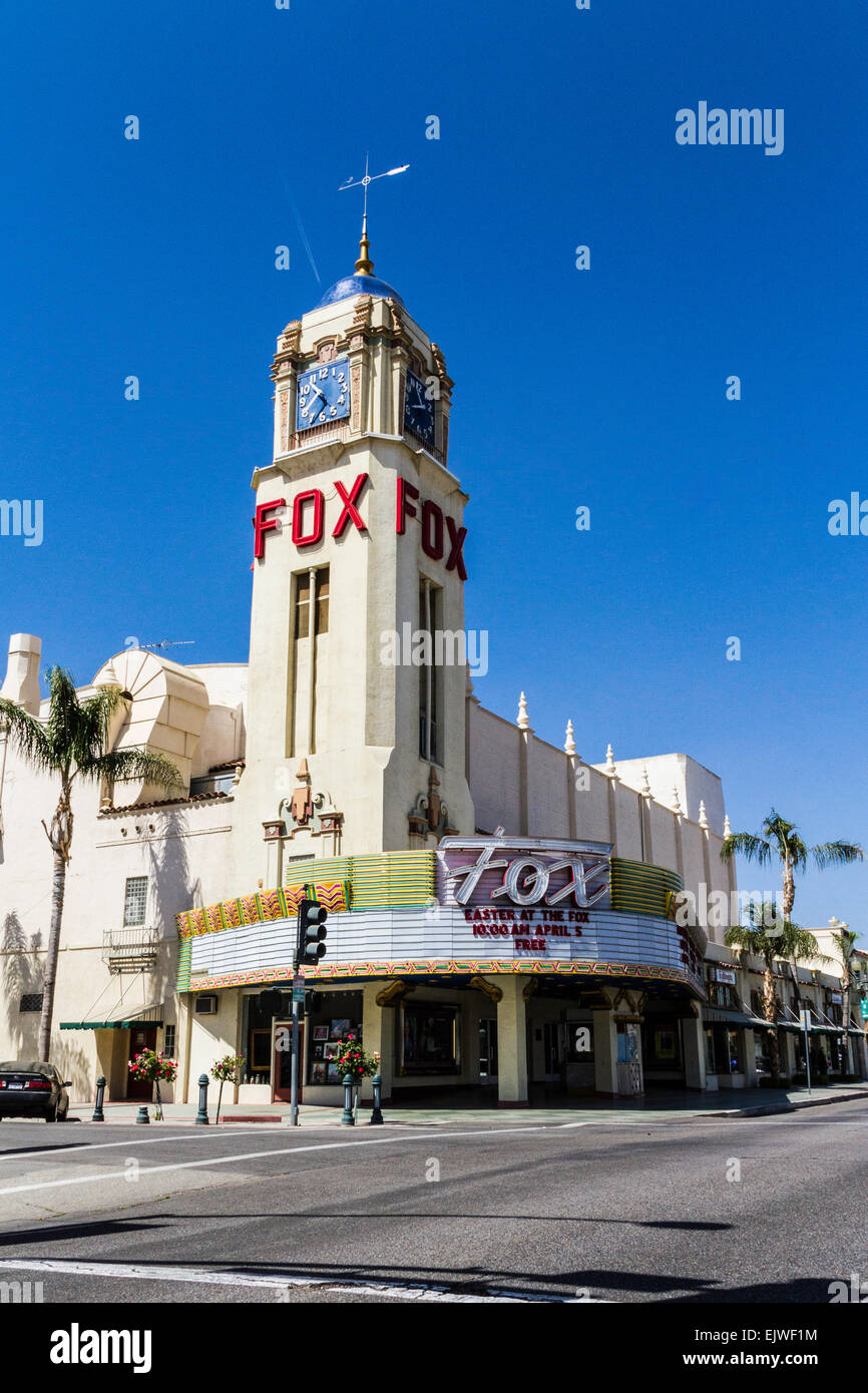 The Fox Theater in Downtown Bakersfield California which opened Christmas Day 1930 Stock Photo
