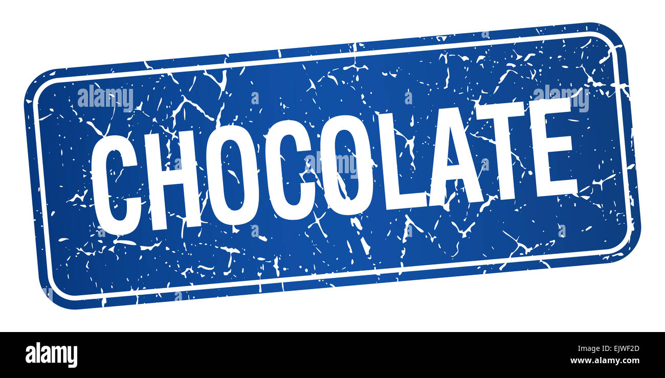 chocolate blue square grunge textured isolated stamp Stock Photo - Alamy