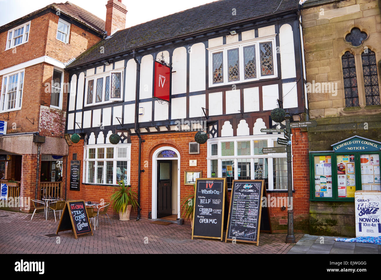The Fourth Pub Bore Street Lichfield Staffordshire UK Stock