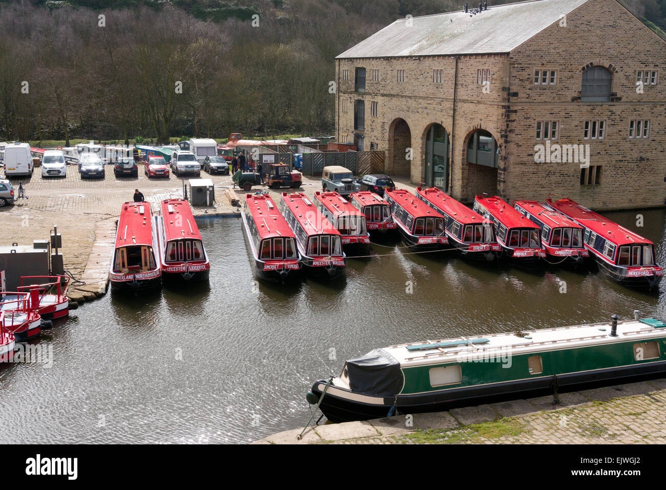 Shire Cruisers hire boat base at The Wharf, Sowerby Bridge, West