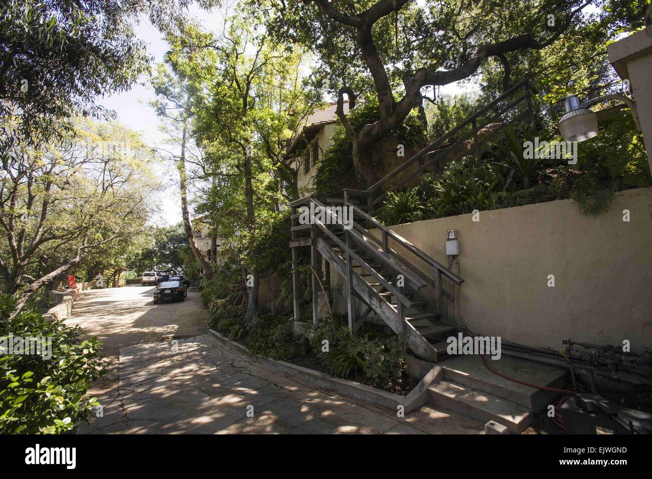 Los Angeles, California, USA. 1st Apr, 2015. The home of Andrew Getty is seen on Wednesday April 1, 2014 in Los Angeles. Getty, the 47-year-old, grandson of the late oil baron J. Paul Getty, who was found dead at his Hollywood Hills home, suffered from a serious medical condition that put him at ''grave risk of substantial and irreparable injury or death'' if his blood pressure were to suddenly rise, according to court papers obtained today. © Ringo Chiu/ZUMA Wire/Alamy Live News Stock Photo
