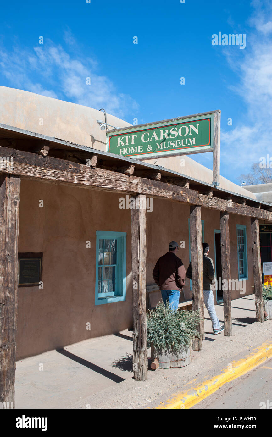 USA New Mexico NM Taos Kit Carson Home and Museum in Taos County Stock