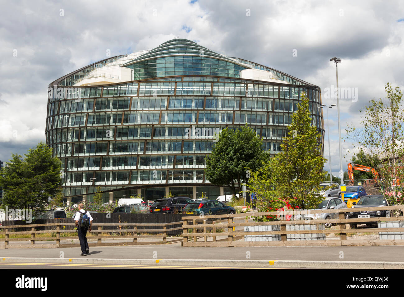 1, Angel Square, the new HQ building for the Co-operative Group in Manchester. The building was completed in February 2013. Stock Photo