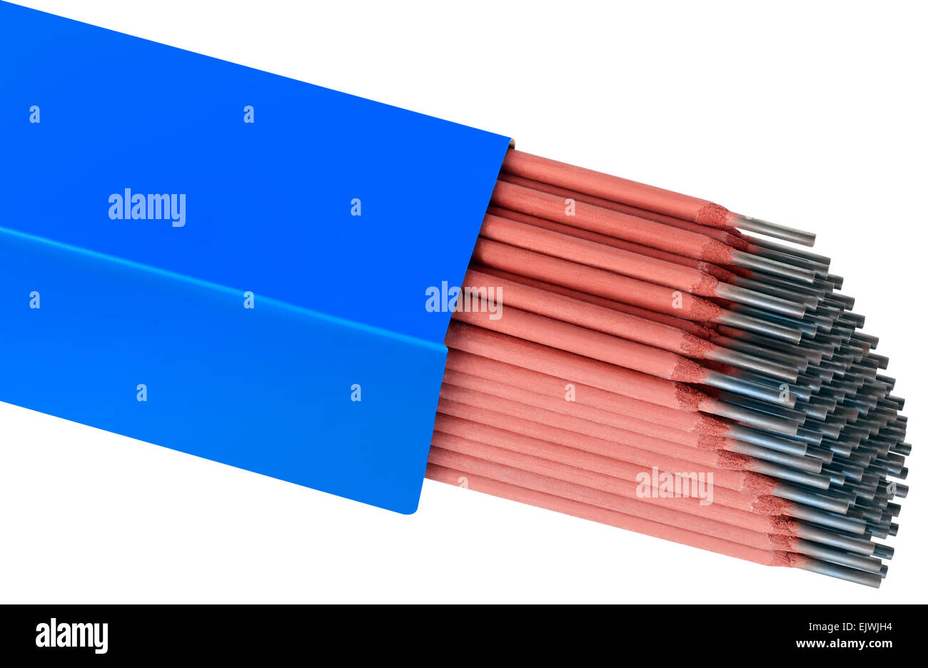 Welding Rods Isolated with Clipping Path Stock Photo