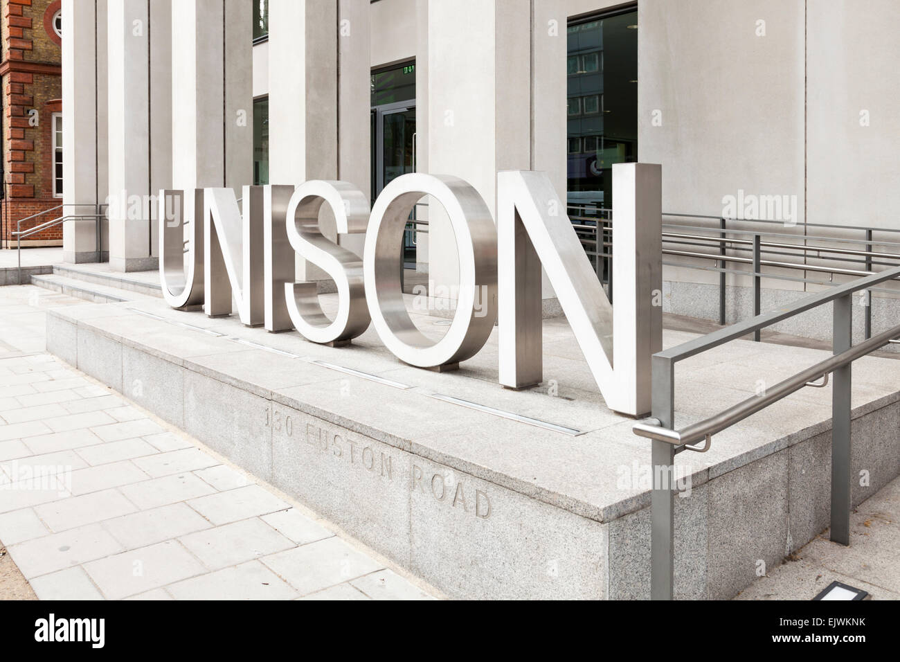 Unison headquarters building and offices, Euston Road, London, England, UK Stock Photo