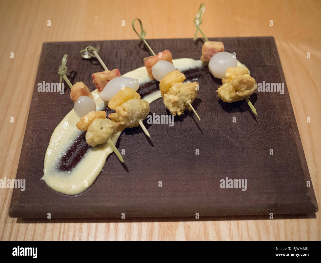 fried clam appetizer tapas Spanish cuisine Stock Photo