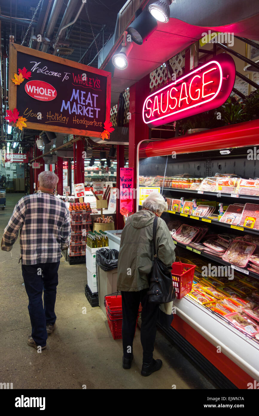 Grocery store interior departments hires stock photography and images