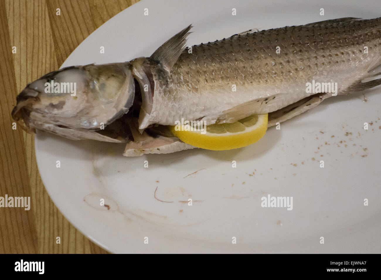 belly fish lemon Stock Photo Alamy