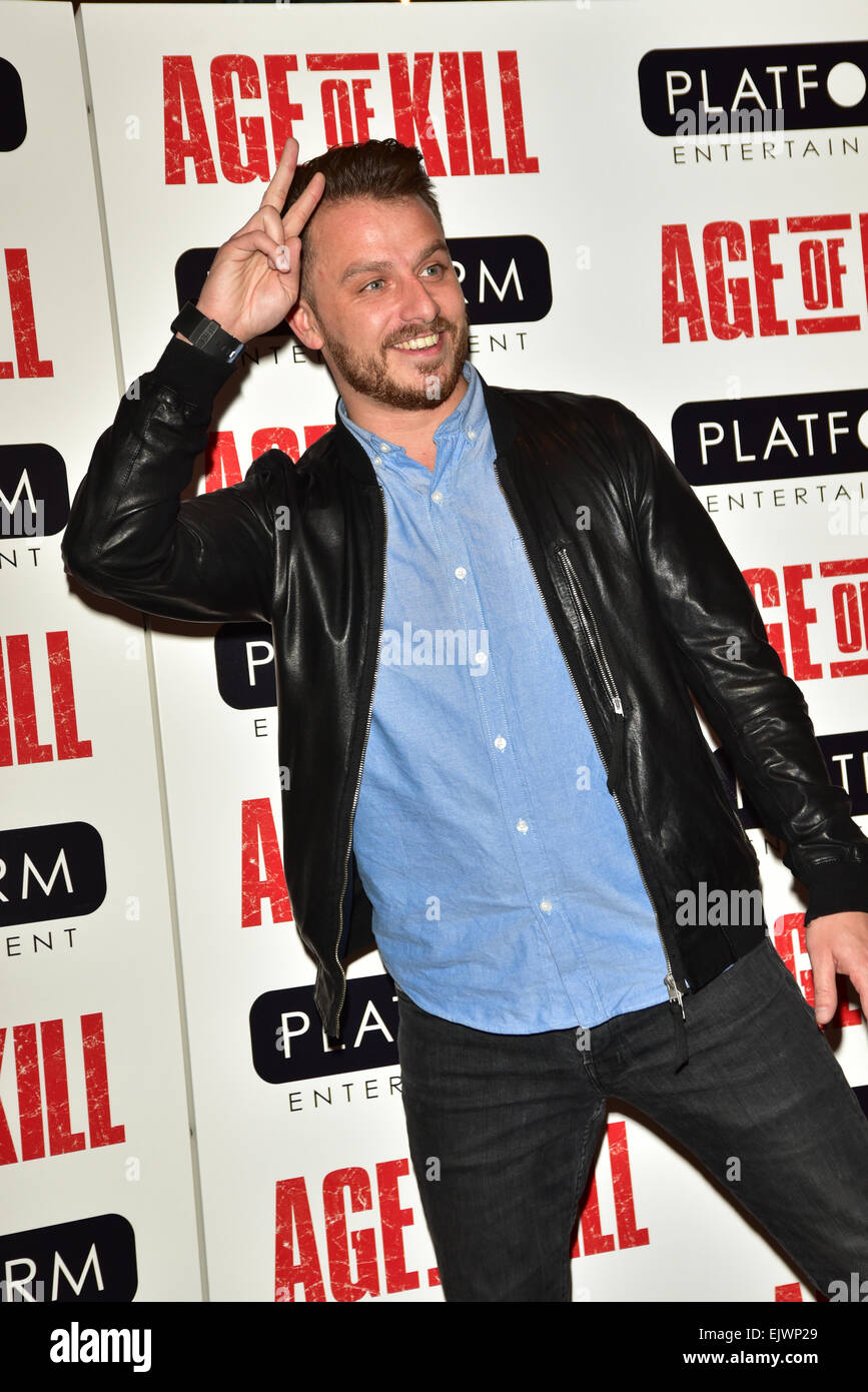 London, UK, 1st April 2015 : Dan O'Reilly attended the Age Of Kill - VIP film screening held at The Ham Yard Hotel in London. Photo by © See Li/Alamy Live News Credit:  See Li/Alamy Live News Stock Photo