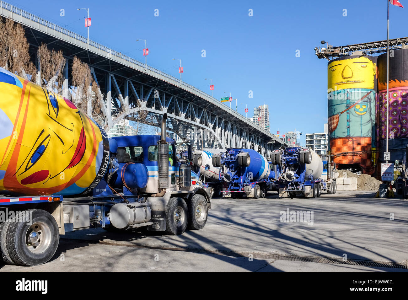 Ocean Concrete plant, Granville Island, Vancouver, Canada Stock Photo