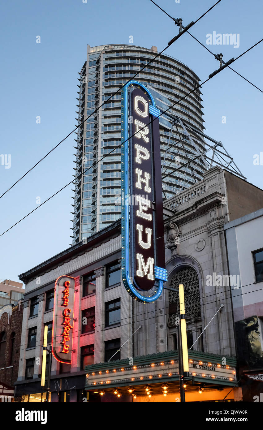 Orpheum Theatre, Granville Street , Vancouver, Canada Stock Photo - Alamy