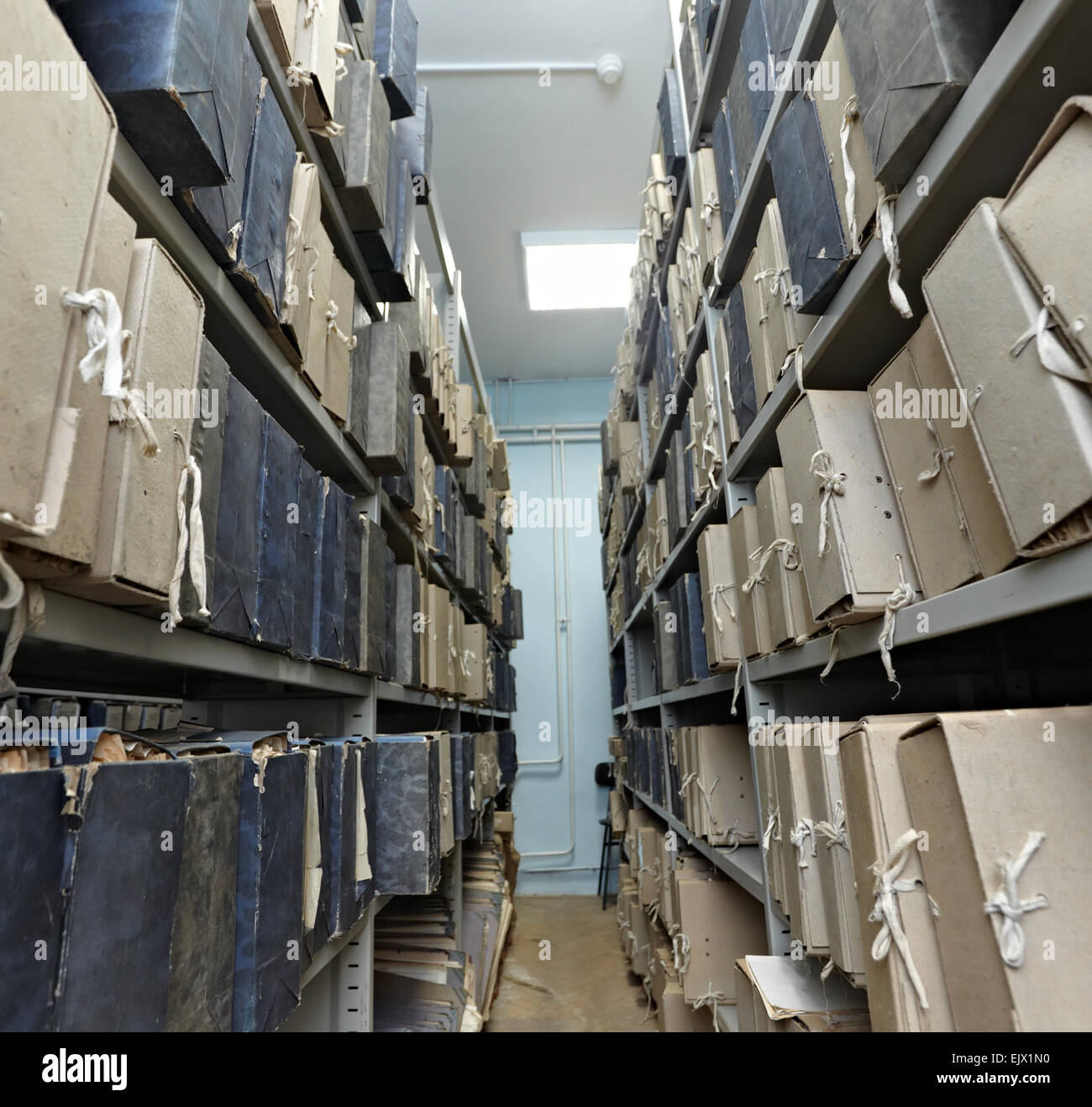books and archive documents in shelves Stock Photo Alamy