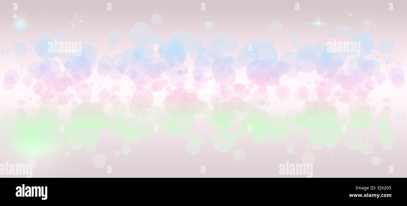 Gentle multicolored bokeh sparkly website header/banner Stock Photo - Alamy