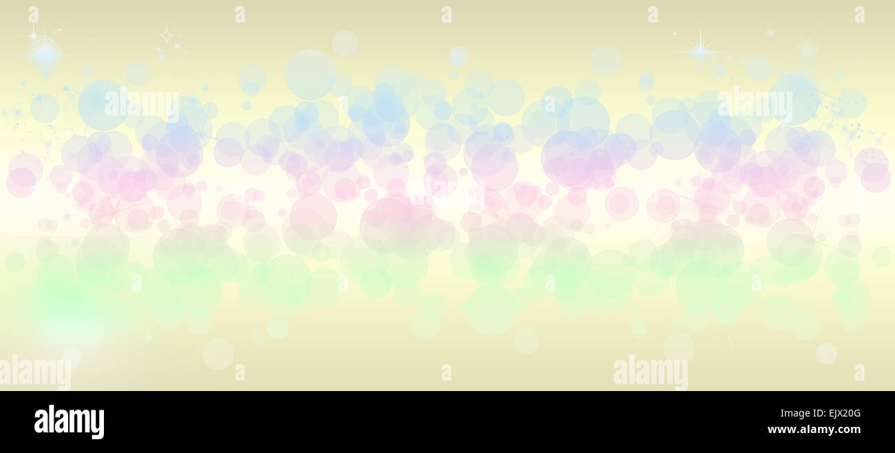 Gentle multicolored bokeh sparkly website header/banner Stock Photo - Alamy