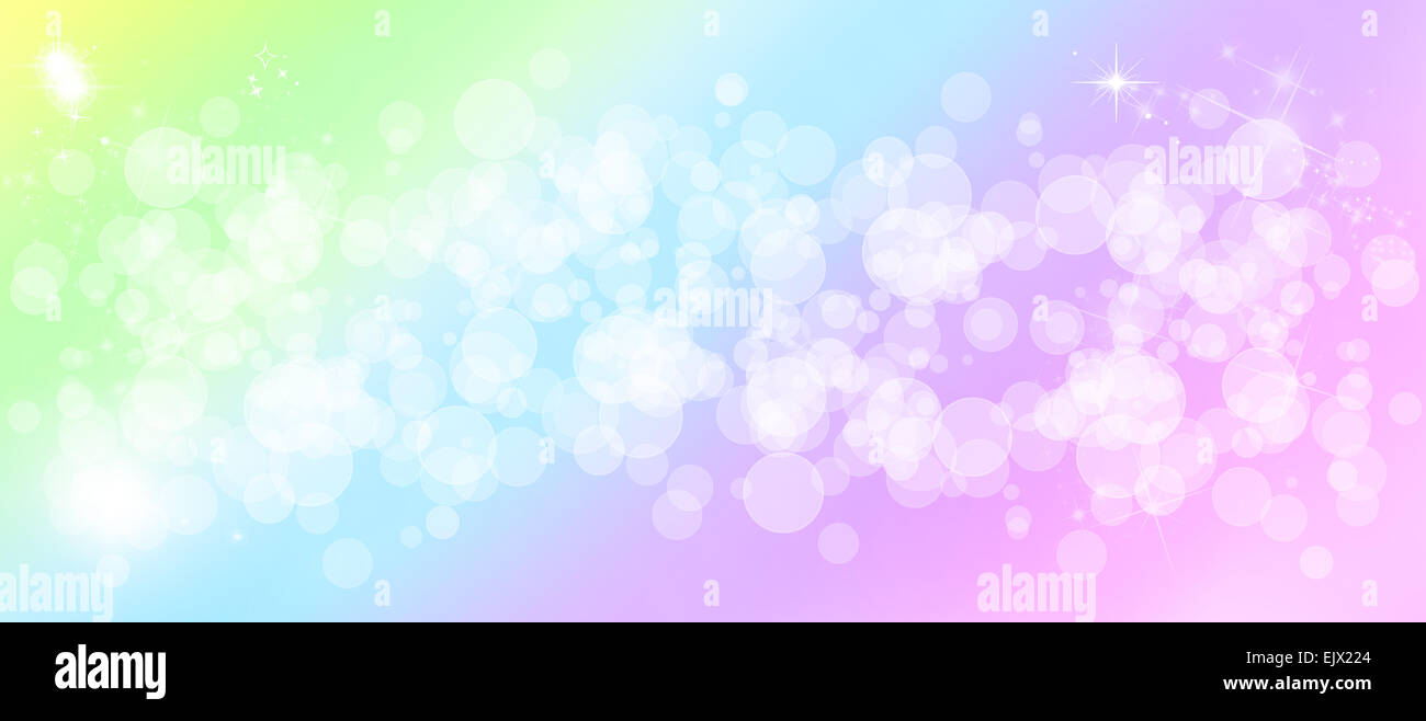 Gentle multicolored bokeh sparkly website header/banner Stock Photo - Alamy