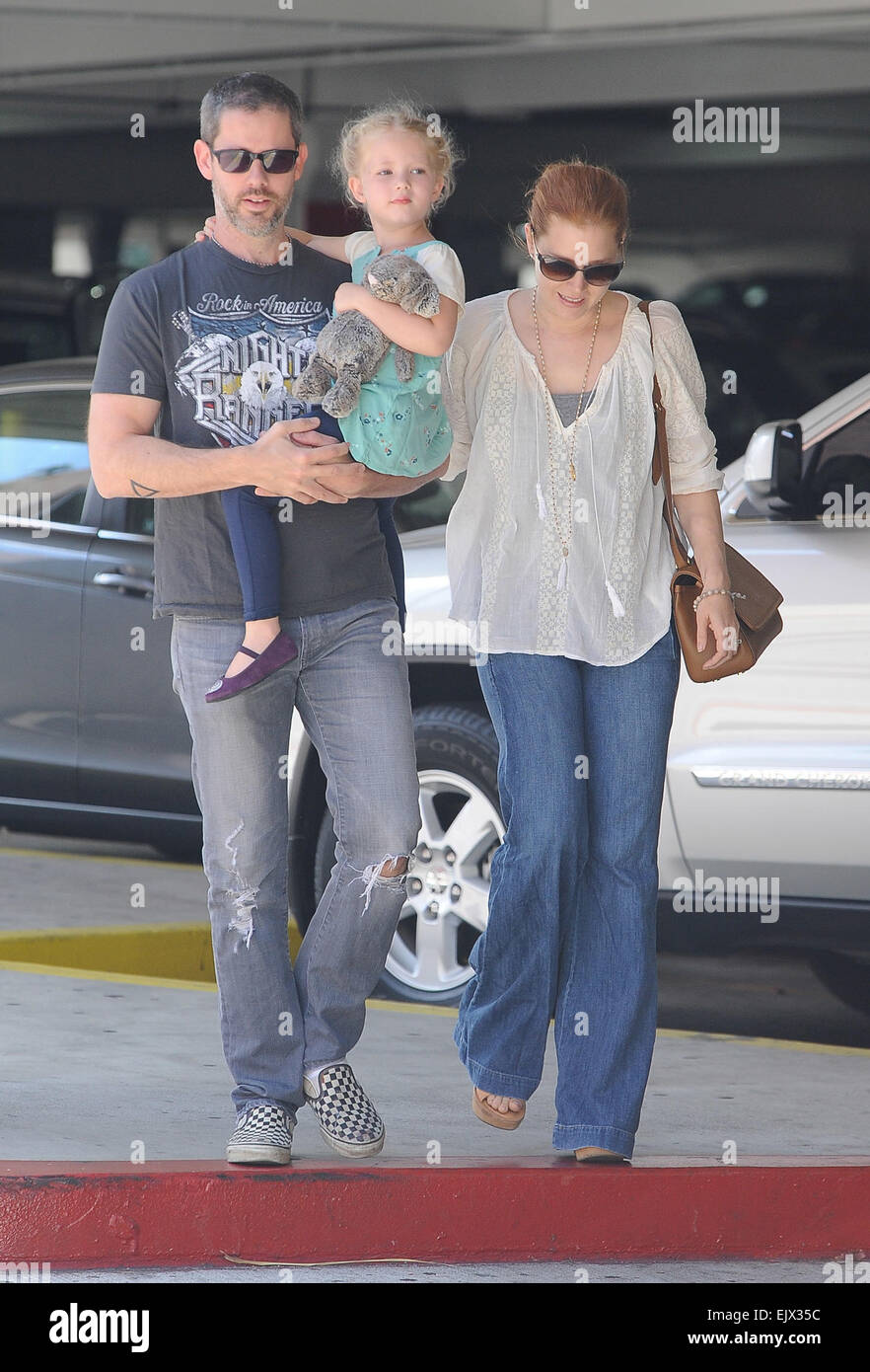 Amy Adams out in Glendale, Los Angeles with husband Darren Le Gallo and