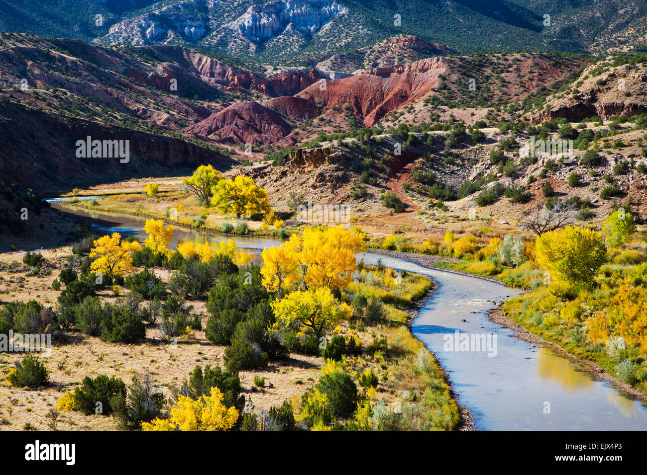 The Chama River flows through the vilage of Abiquiu in northern New