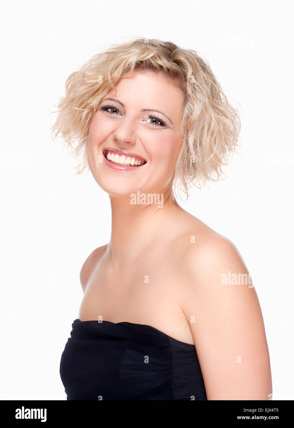 Young woman portrait dress smiling hi-res stock photography and images ...