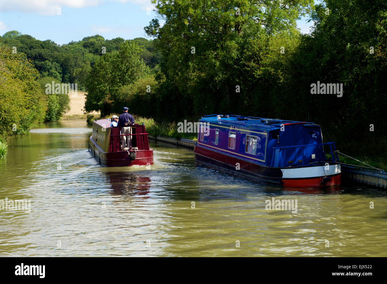 Canal boat cruising along hi-res stock photography and images - Alamy