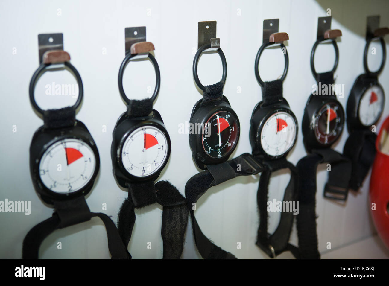 Several altimeters used for skydiving ready to use Stock Photo Alamy