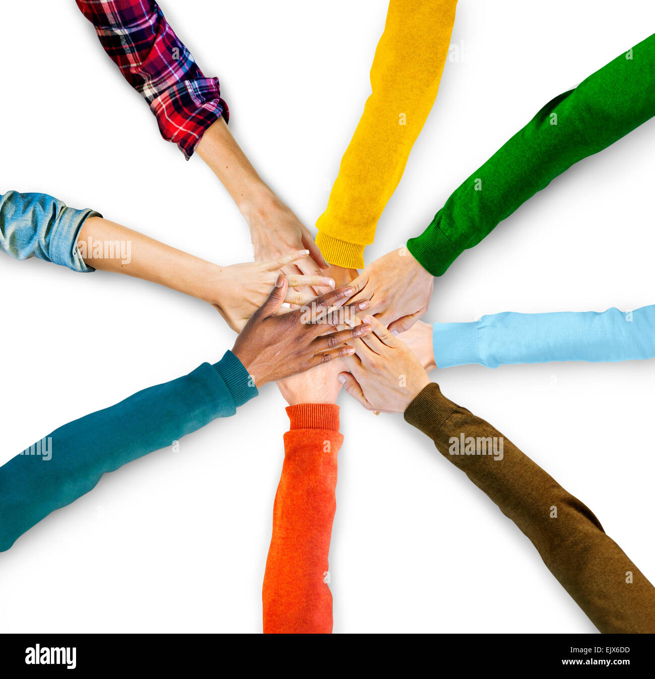 Group of Diverse Hands Together Stock Photo - Alamy