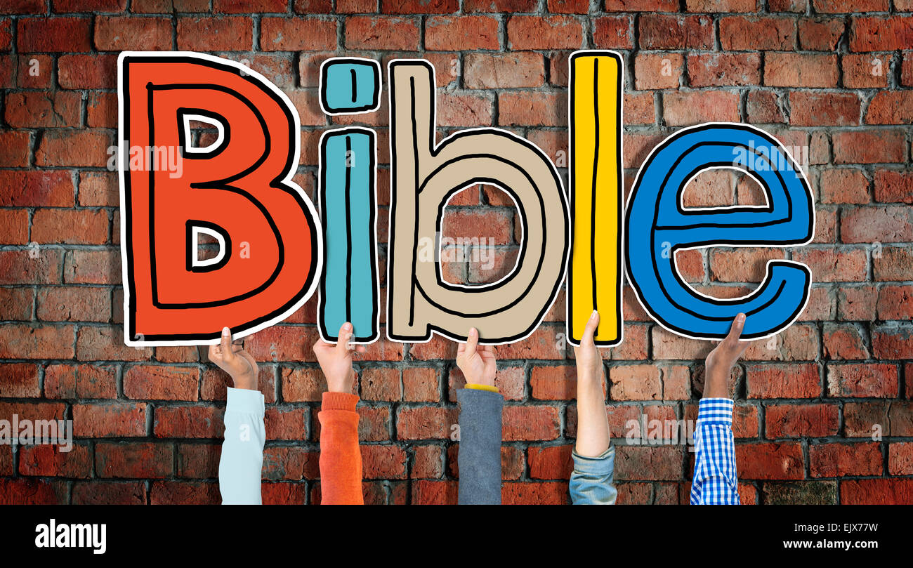 Group of Hands Holding Letter Bible Stock Photo - Alamy