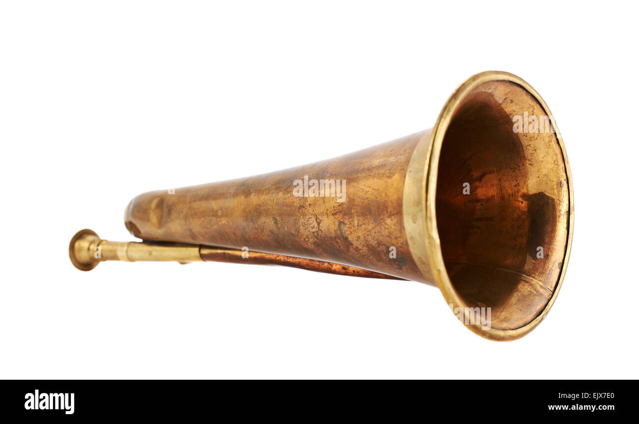 Trumpet musical instrument isolated Stock Photo