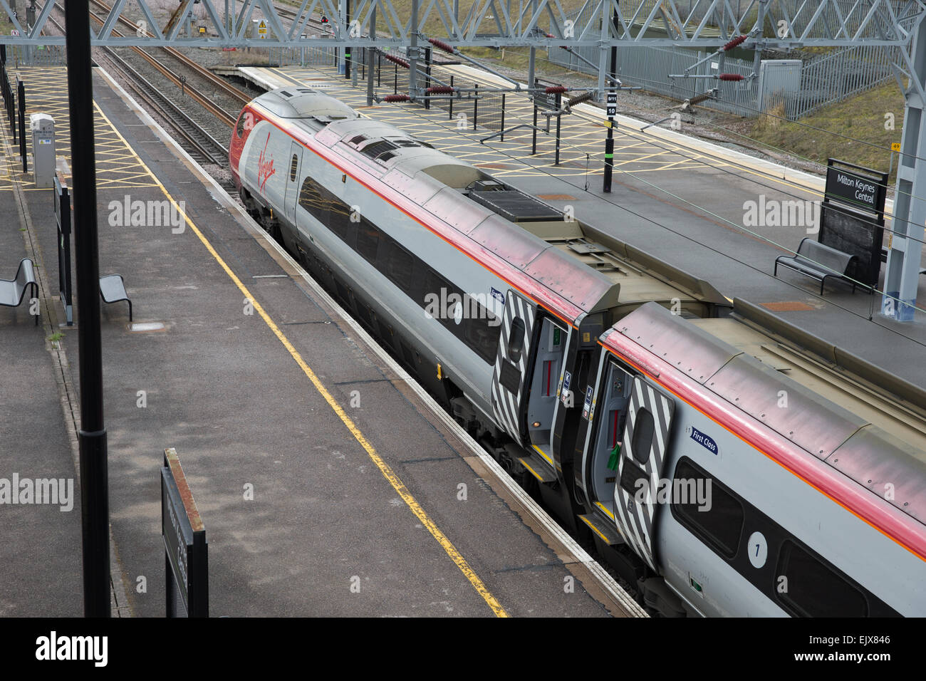 Milton Keynes, UK 2nd April 2015. Trains to London Euston will