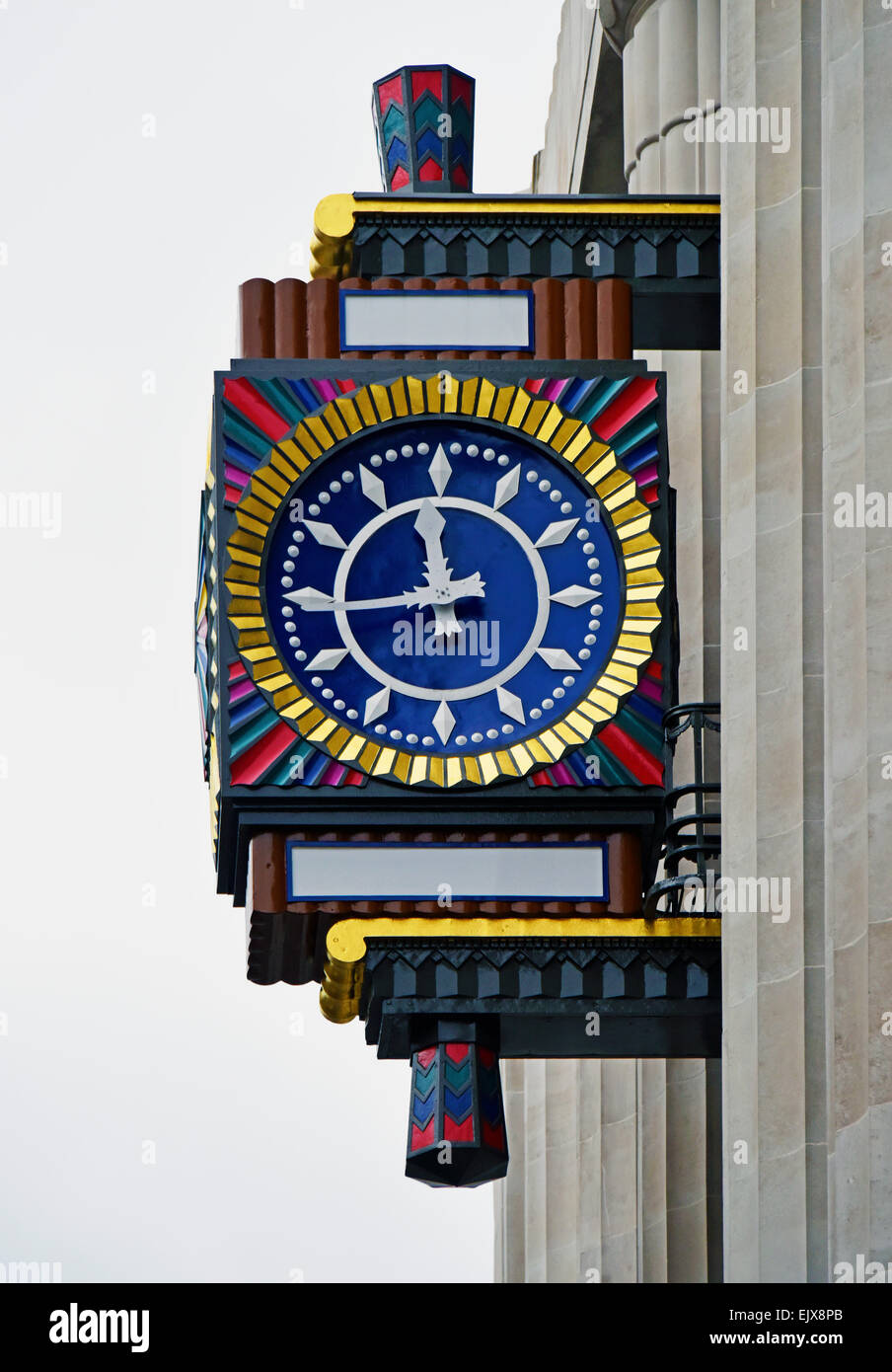 Ornamental clock. Ludgate Hill, City of London, England, United Kingdom, Europe. Stock Photo