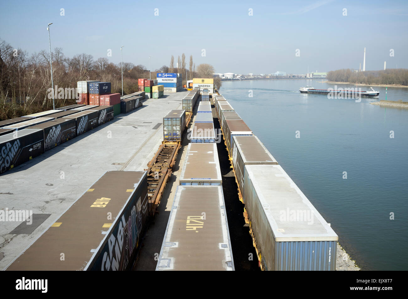 Niehl docks, Cologne, Germany. Stock Photo