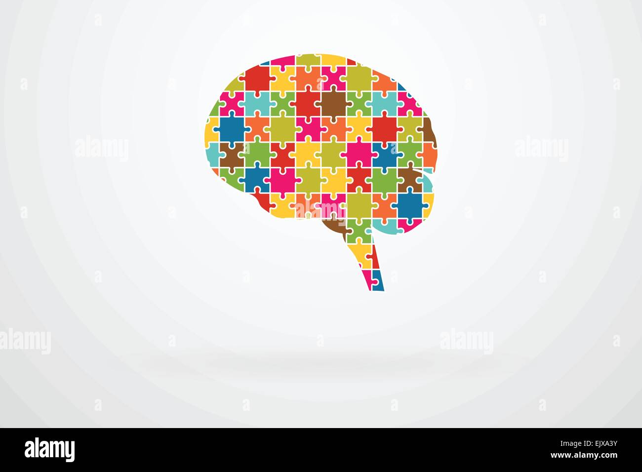 Human Brain Jigsaw Puzzle Pieces Abstract Vector Stock Vector Image