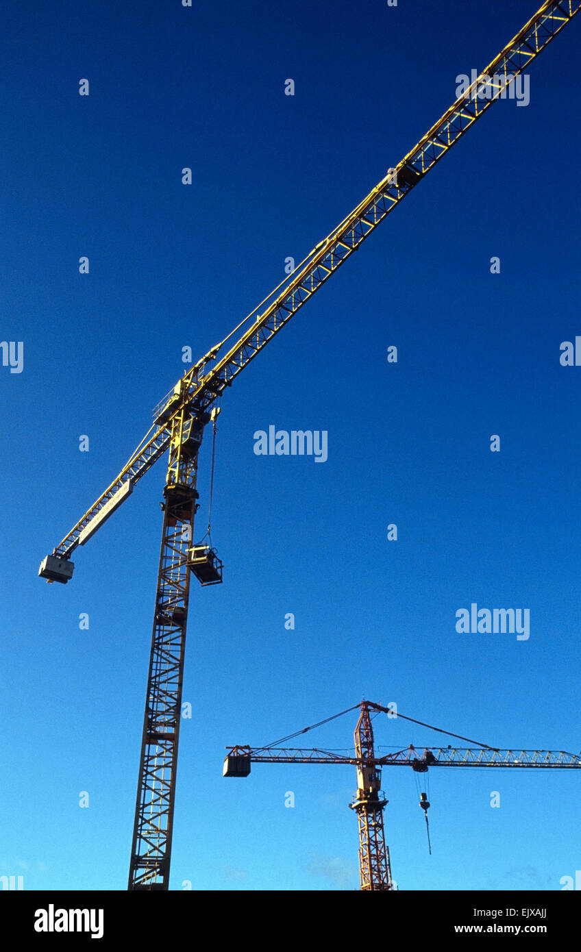 construction site cranes, Finland Stock Photo - Alamy