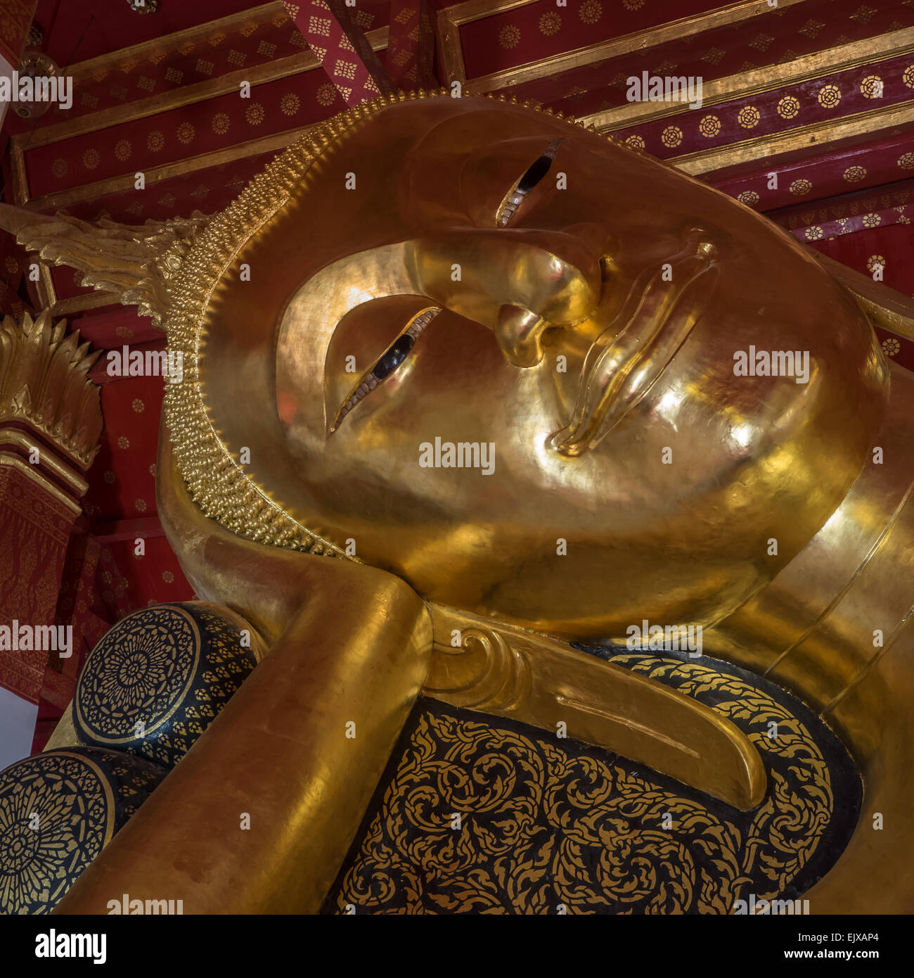 Buddha at Wat Pa Mok Worawihan, Ang Thong, Thailand Stock Photo