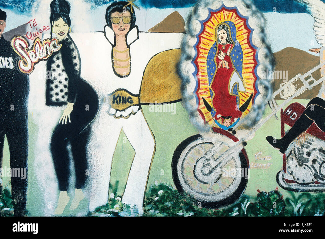 An unknown artist painted this mural on a backstreet in Albuquerque