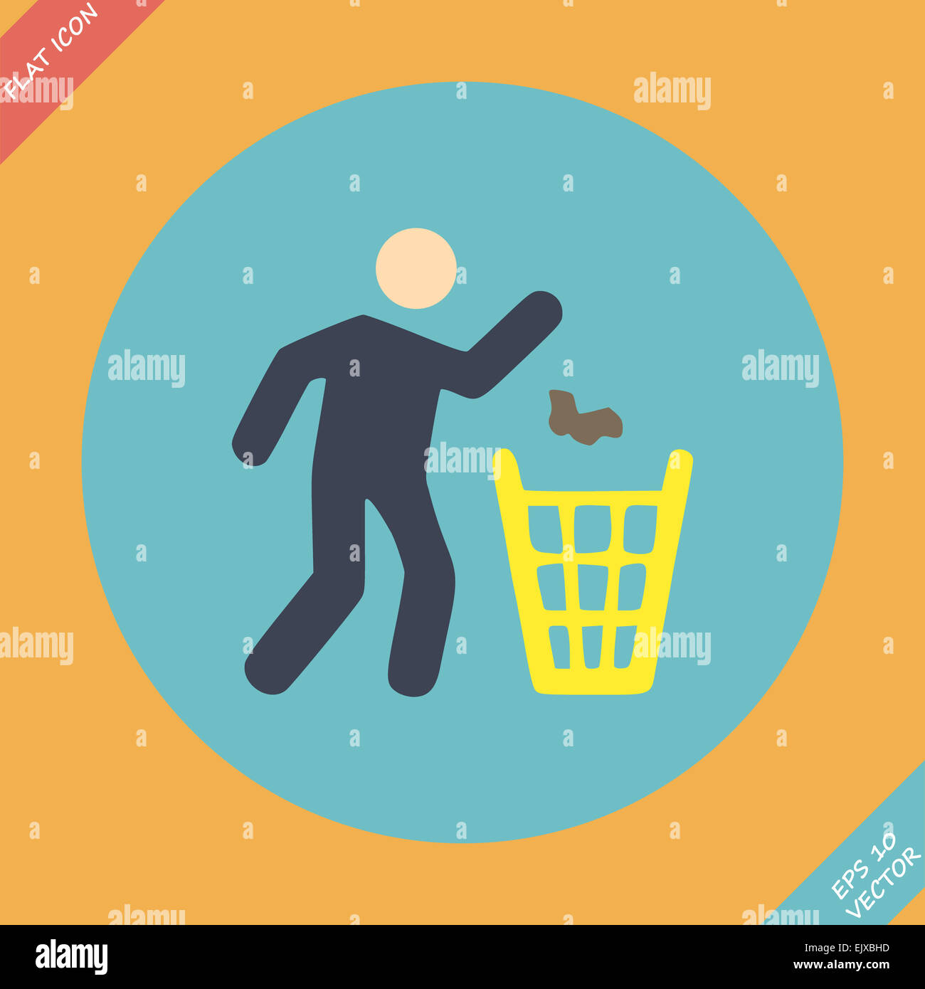 Littering sign icon vector illustration. Flat Stock Photo Alamy