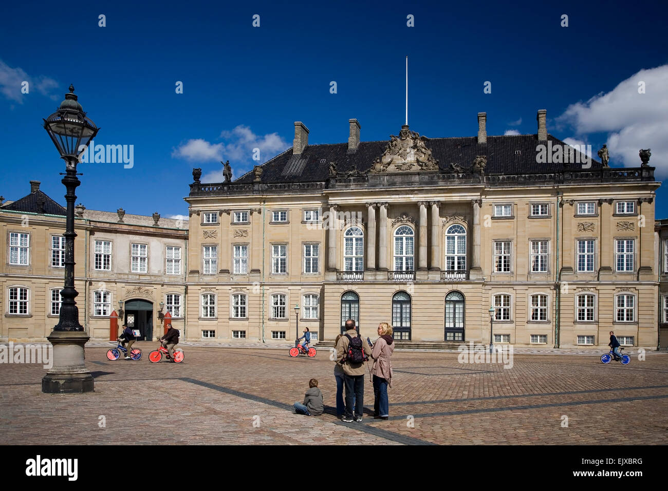 The Royal Palace Amalienborg in Copenhagen Stock Photo