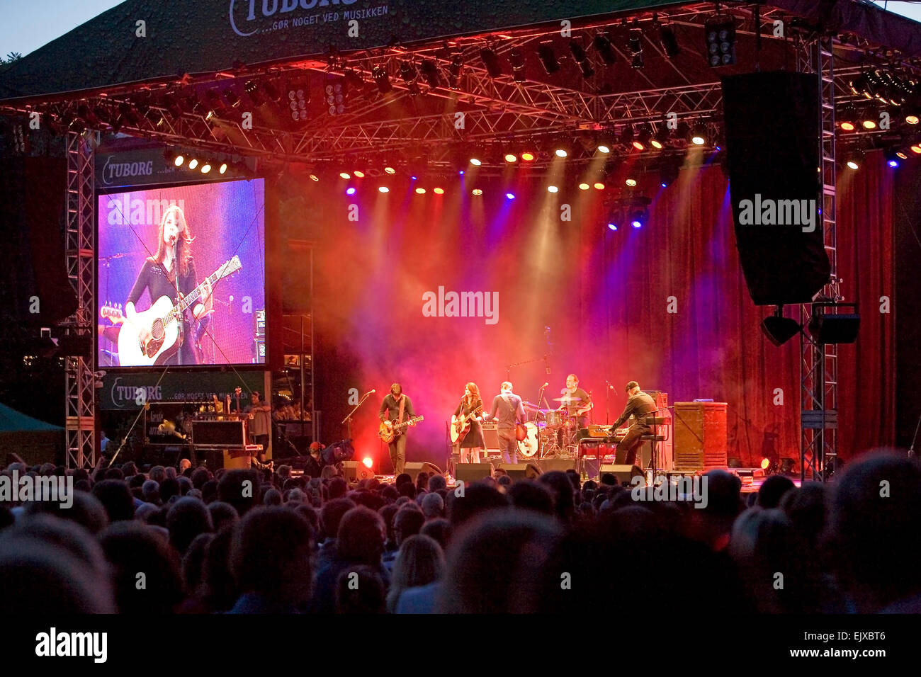 Stage concert in Tivoli Copenhagen Stock Photo