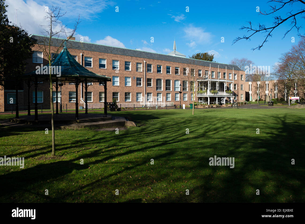 Local Government in the UK: Wrexham Guildhall Town Hall , north Wales UK Stock Photo