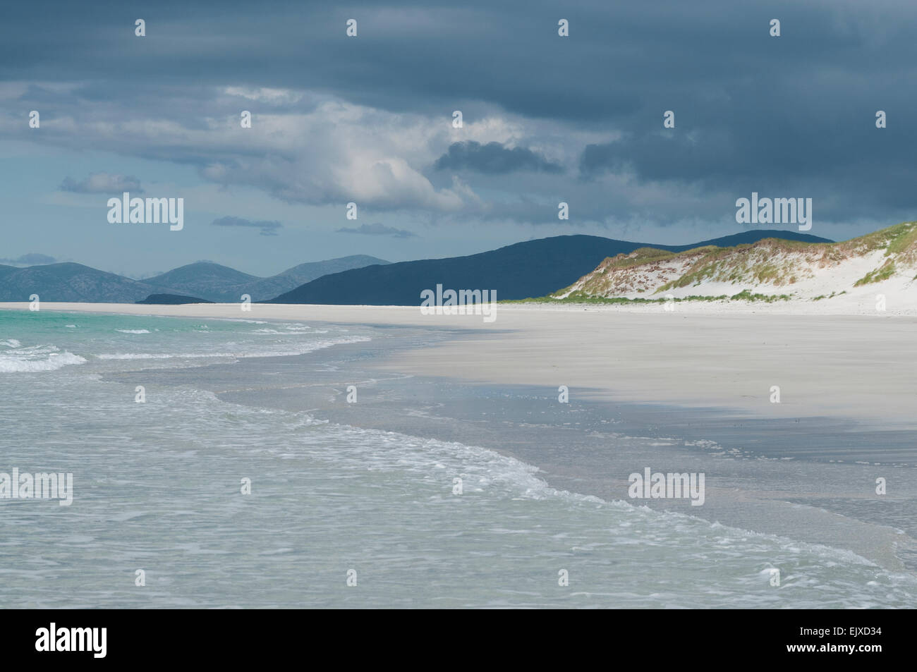 hebridean beach big strand and atlantic sand western isles Stock Photo