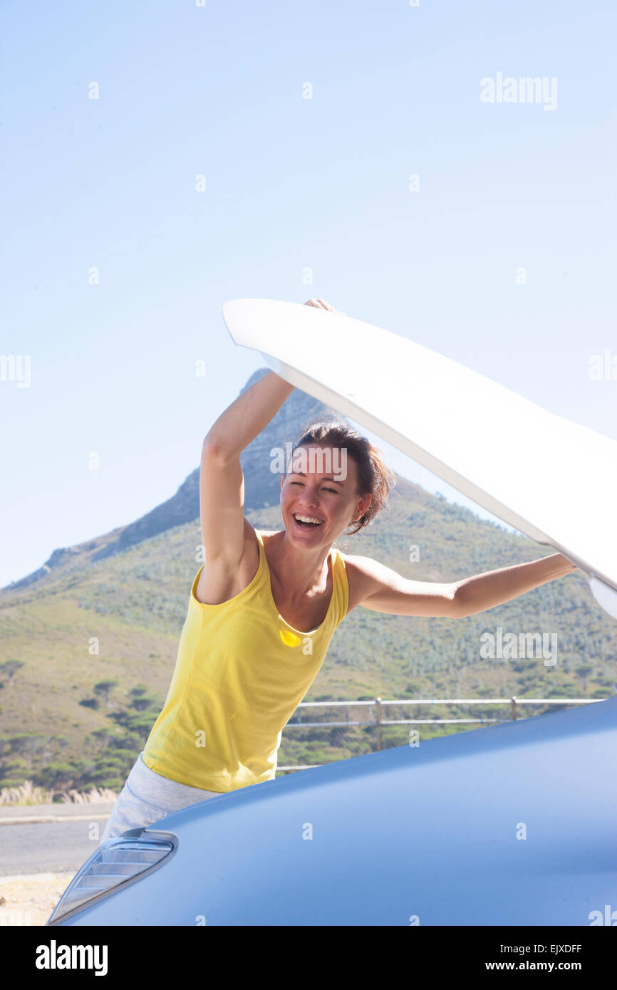 Person lifting car hires stock photography and images Alamy