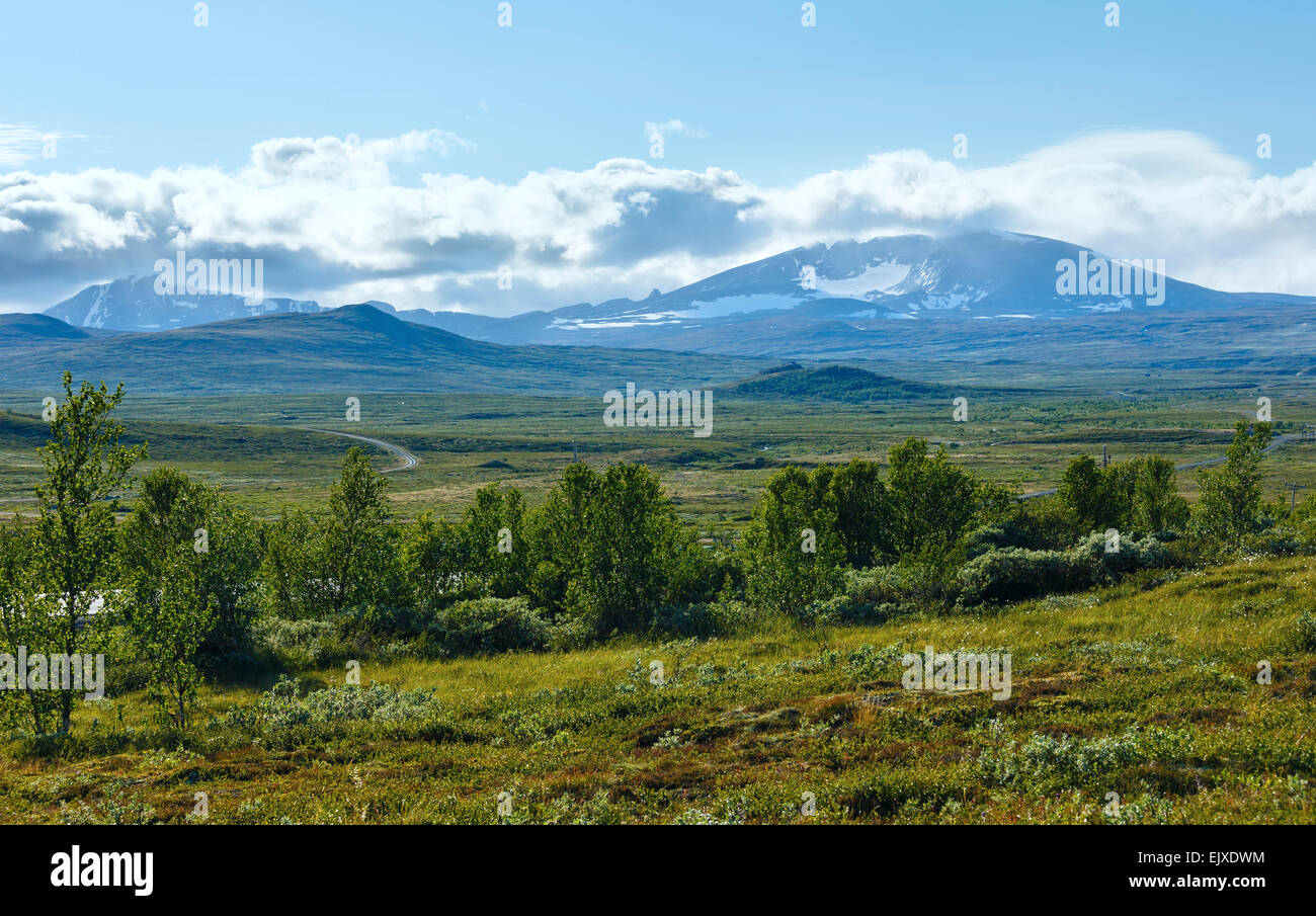 Noth Norway mountain tundra valley summer view Stock Photo - Alamy