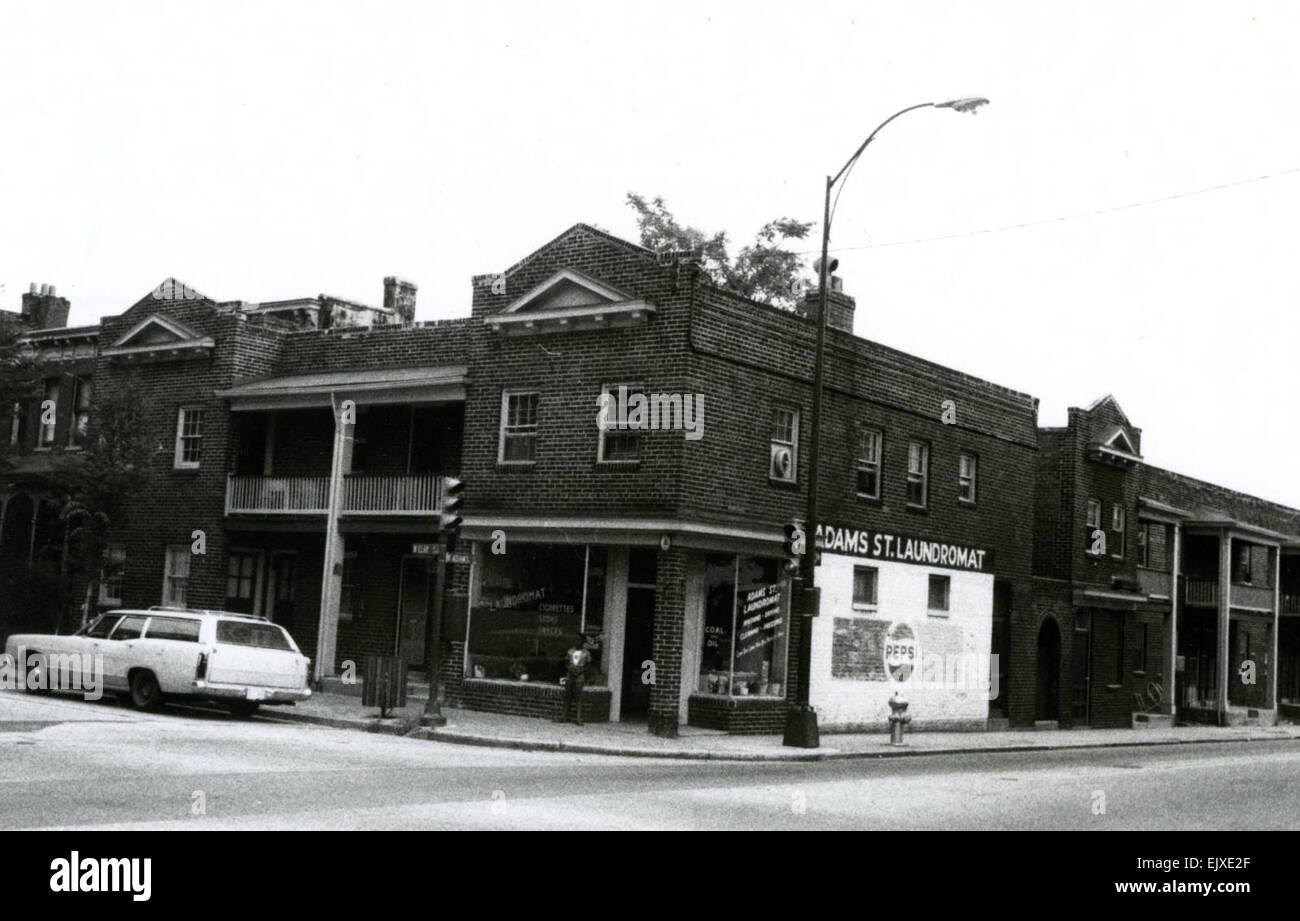 The Jackson Ward neighborhood in Richmond, Virginia, is known for its historical significance, especially during the Reconstruction era. It became a hub for African-American culture, with notable figures like Ella Fitzgerald and Duke Ellington. The area hosted thriving entertainment venues such as the Hippodrome Theatre, marking it as a key center of African-American life and history. Stock Photo