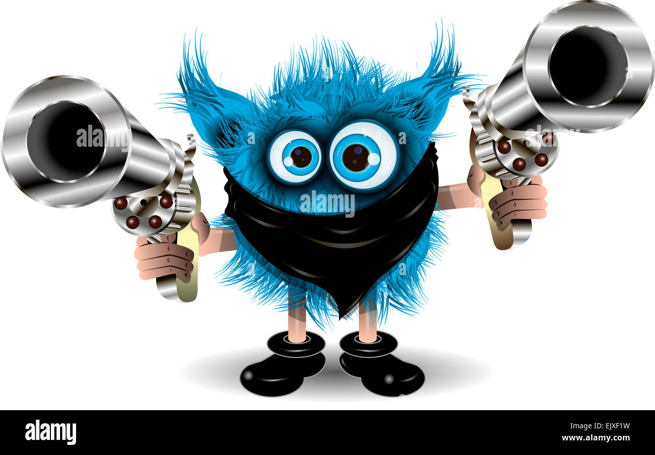 Illustration fairy shaggy blue Monster of the Crime Stock Photo Alamy