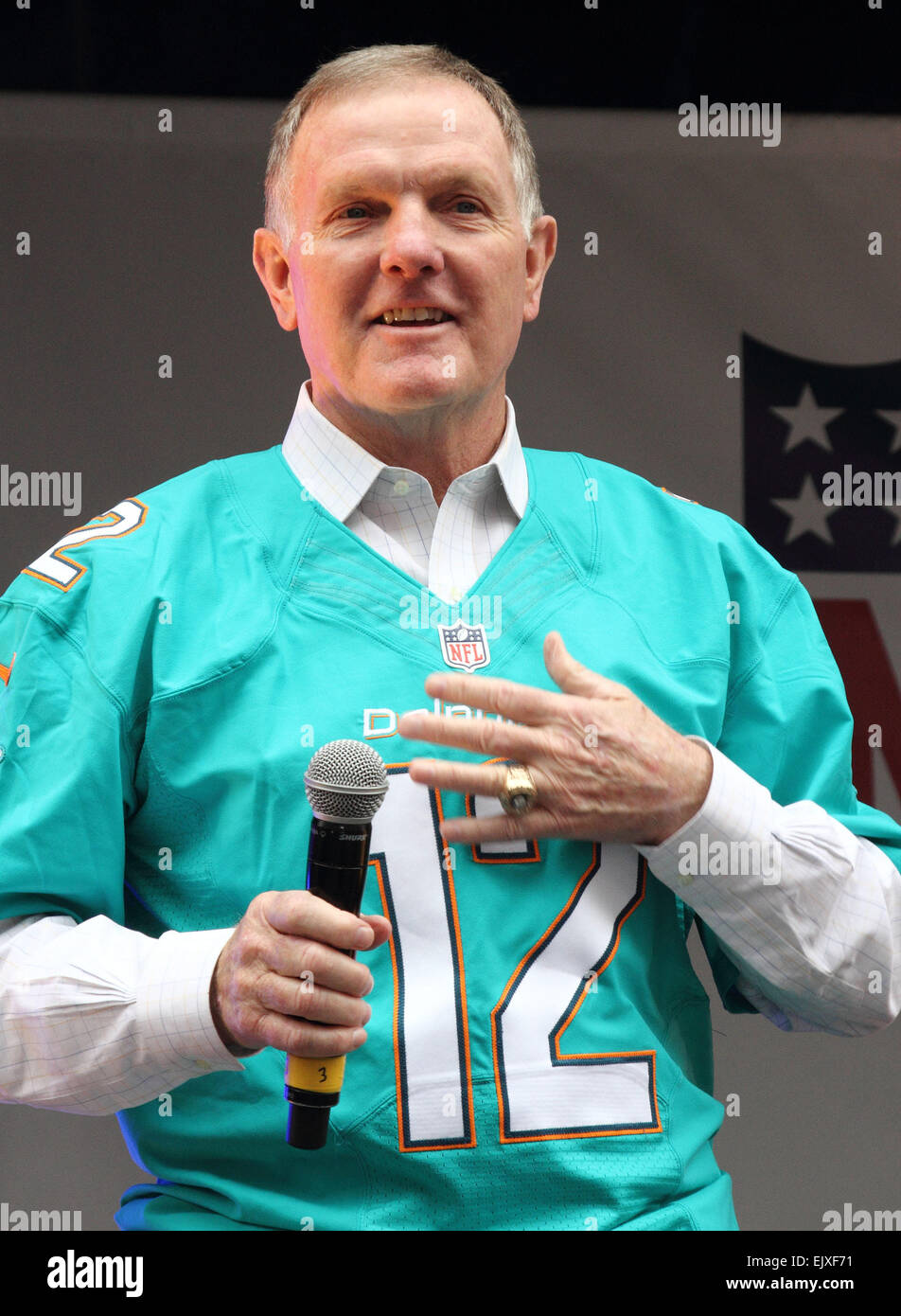 NFL hits London's Regent Street Featuring: Bob Griese Where: London, United Kingdom When: 27 Sep 2014 Stock Photo