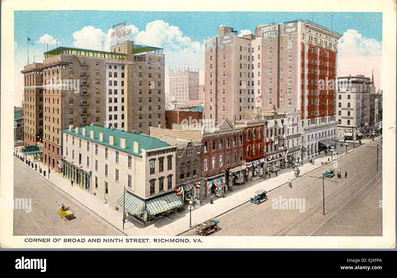 Corner of Broad and Ninth Street, Richmond, Va Stock Photo Alamy