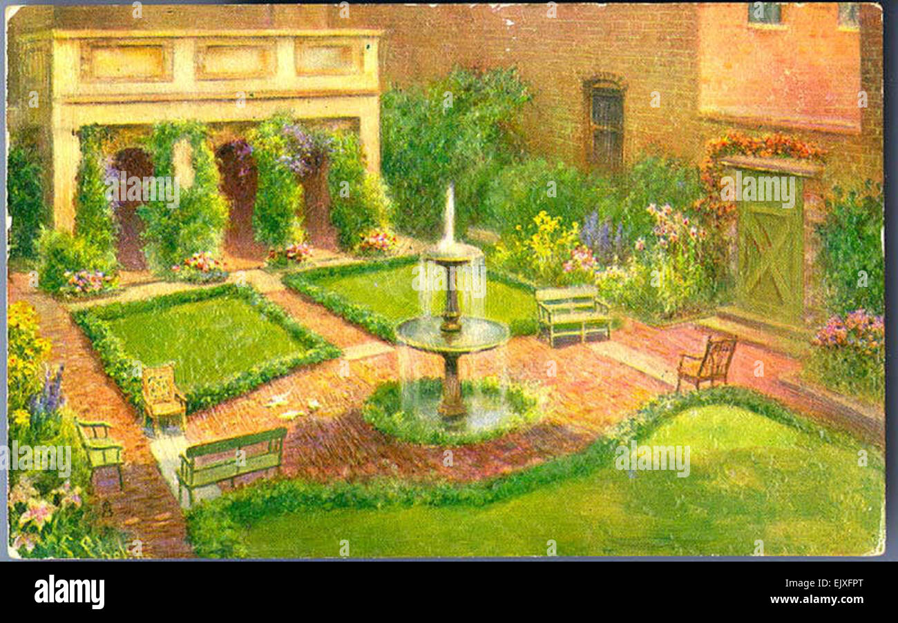 Edgar Allan Poe Shrine, Richmond, Va [Loggia and Garden] Stock Photo